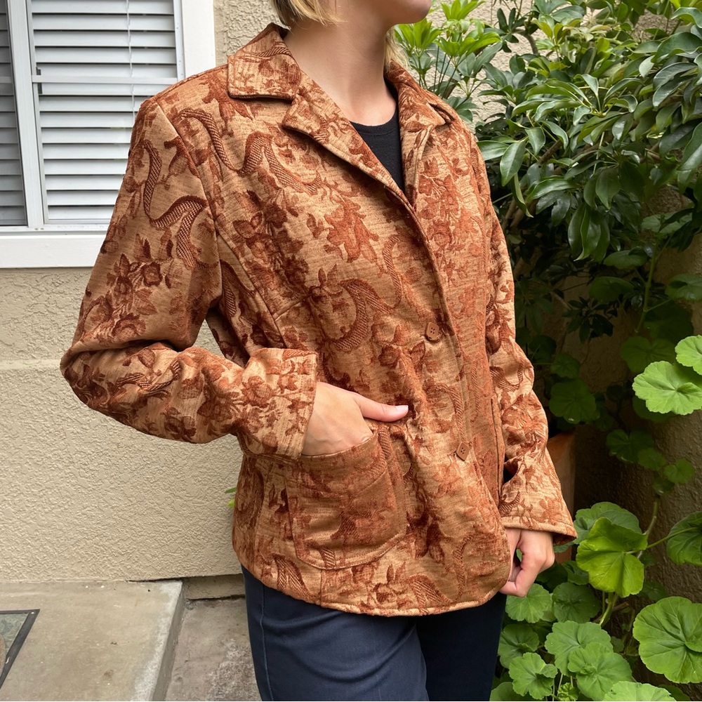 Vintage tan tapestry jacket